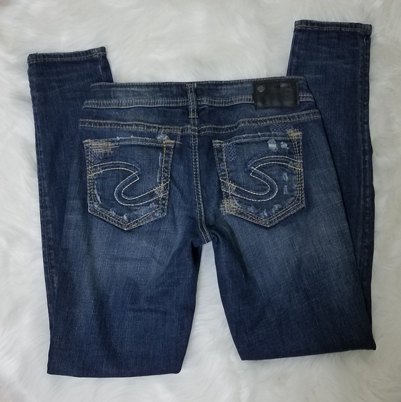 Silver Aiko Skinny Jeans - Picture 2 of 12